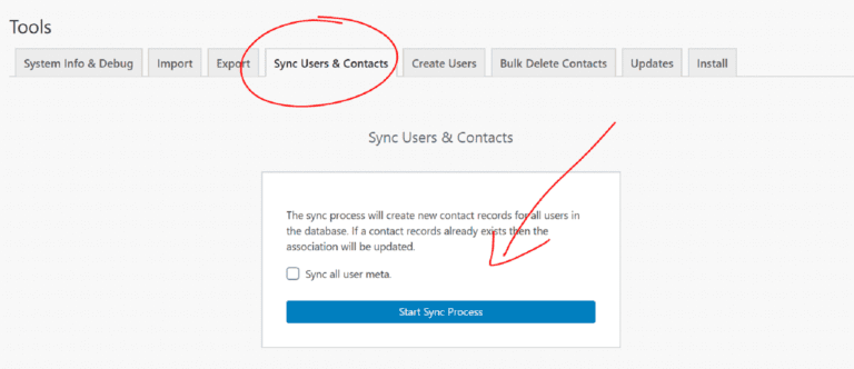 How to Sync Users with Contacts