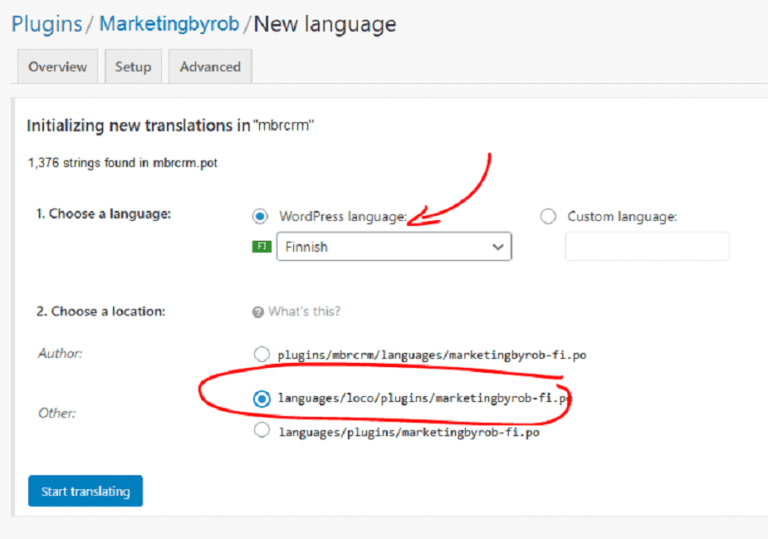 How To Translate MBRCRM using Loco Translate