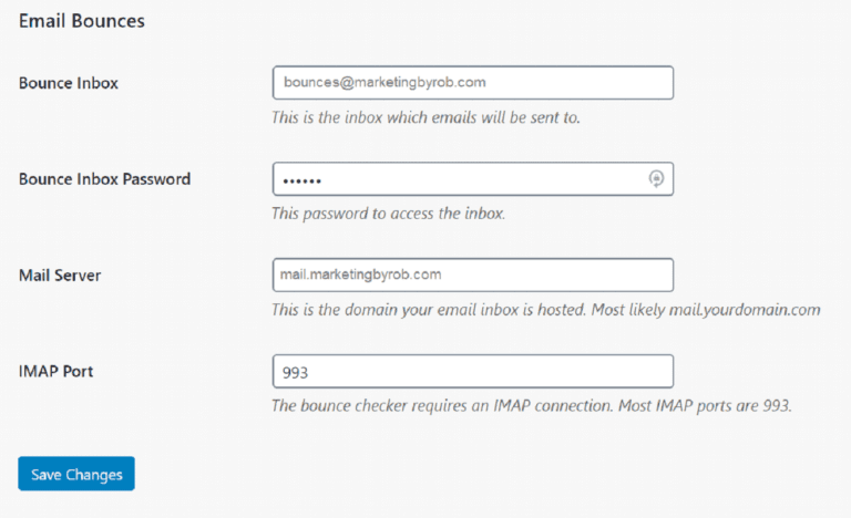 Setting Up Email Bounce Handling