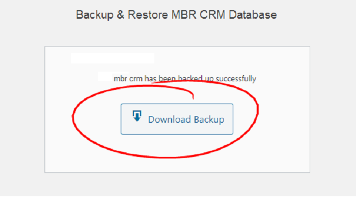 How to Backup MBR CRM